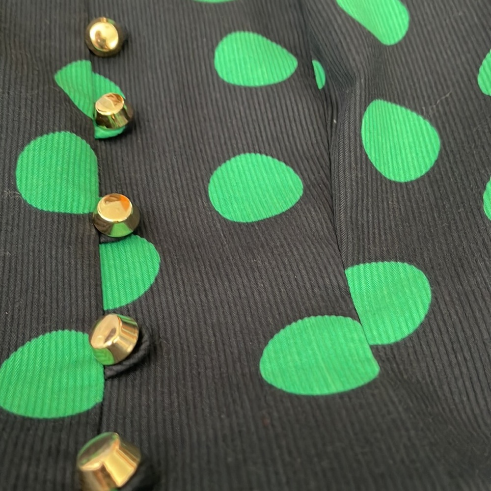 DAVID HAYES Lovely Vintage polka dot green/ blue color, Womens DRESS size 10” - Picture 11 of 16